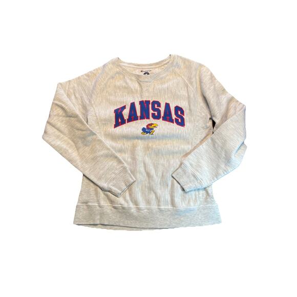 Champion Tops - Champion Reverse Weave Sweatshirt Kansas Pullover Small Gray